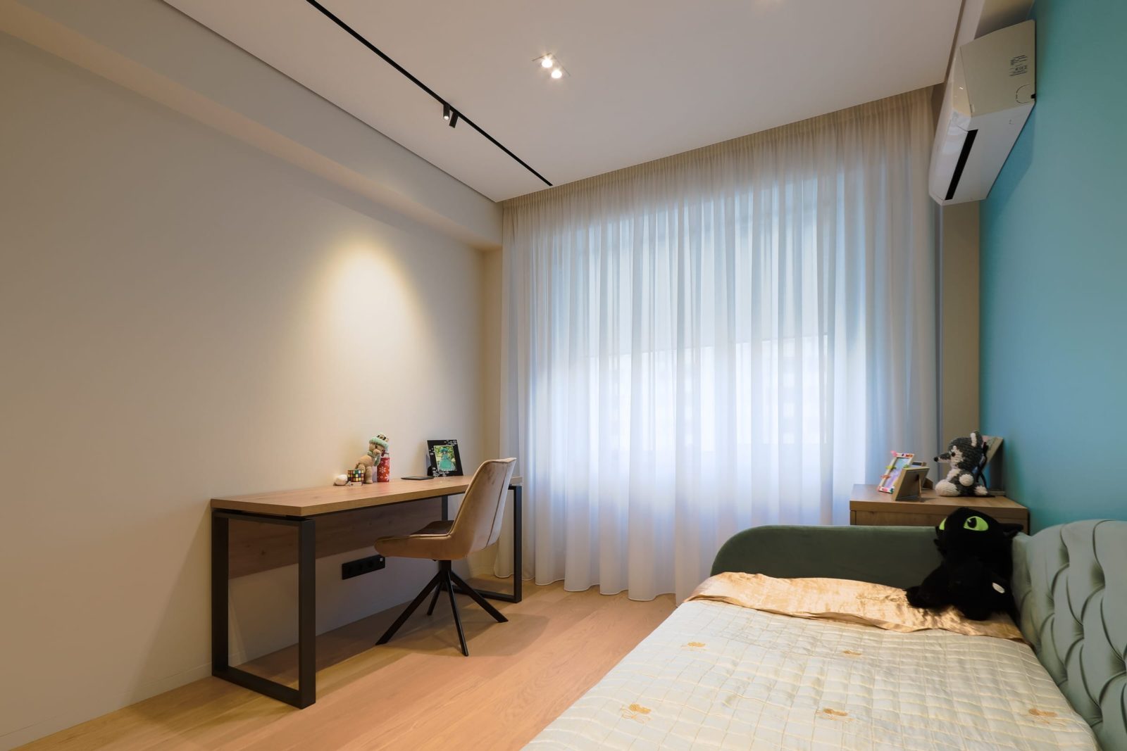 Child’s room desk by the window